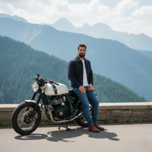 Royal Enfield Continental GT 650 – Mountain Explorer AI Photography Prompt