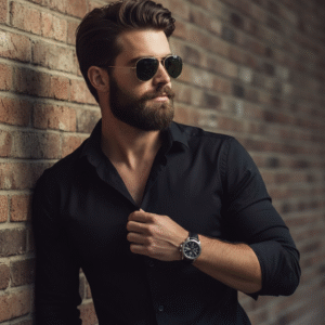 Urban Edge: Cinematic Male Portrait – Fashion Editorial Style Prompt