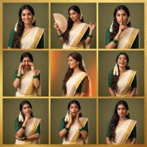 traditional south indian saree portrait